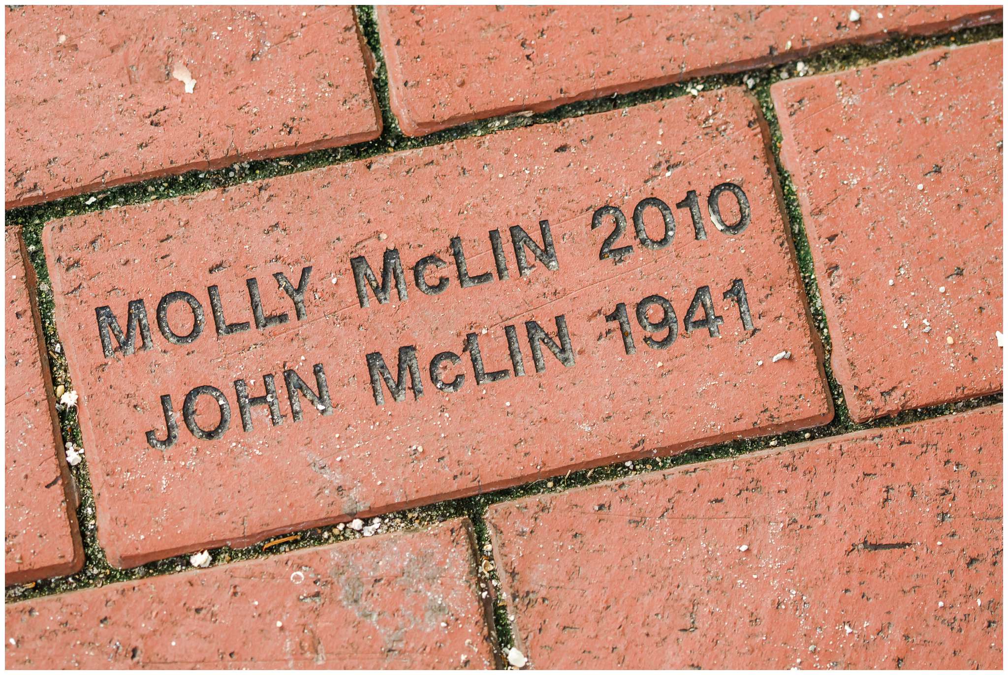  This is a brick at Molly's High School where she graduated with her name and her Grandfather's name. I had to grab a picture for the memory!&nbsp; 