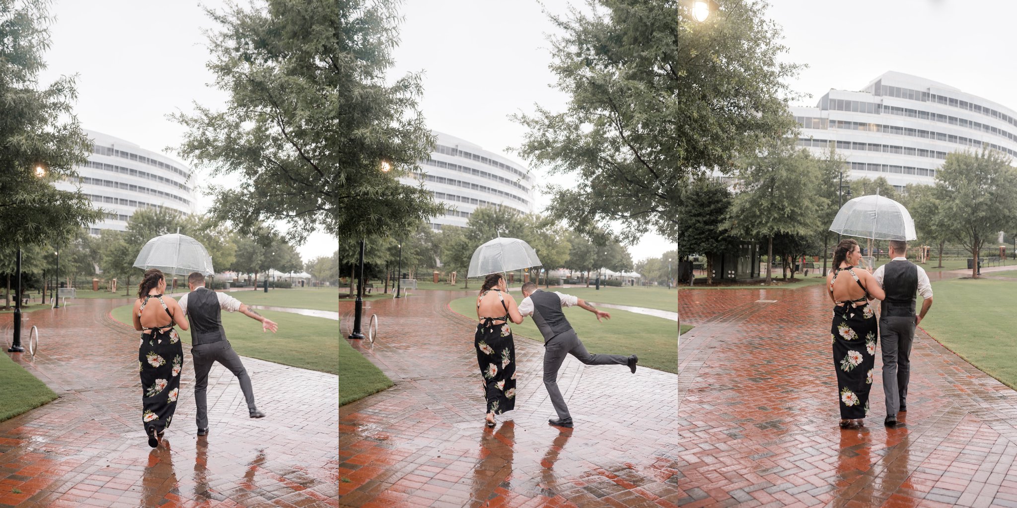  Hunter literally was dancing in the rain! LOL 