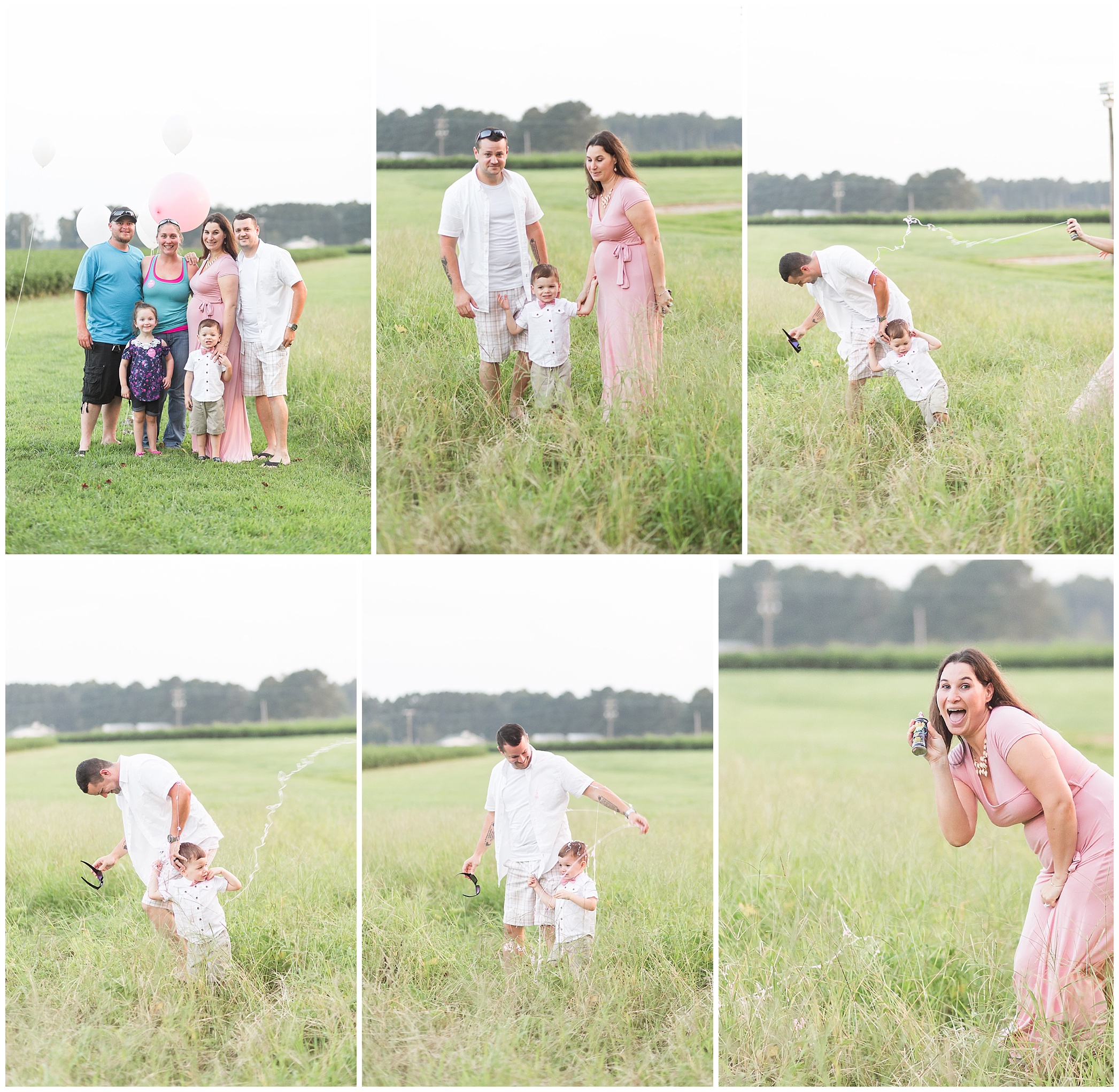  Julie, David, and Laynie helped me with one last surprise I had up my sleeve. They held on to the pink silly string until our photos were done so I could get Hunter and Liam. I am not outnumbered anymore lol! I scared my poor Liam at first though un