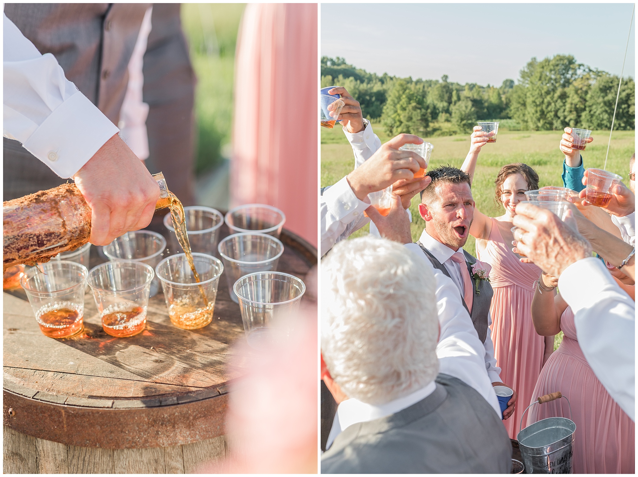  Derek insisted Hunter share a glass with them as they celebrated with their loved ones! Hunter’s favorite bourbon is Woodford so he certainly was happy to do so ha ha! :) 
