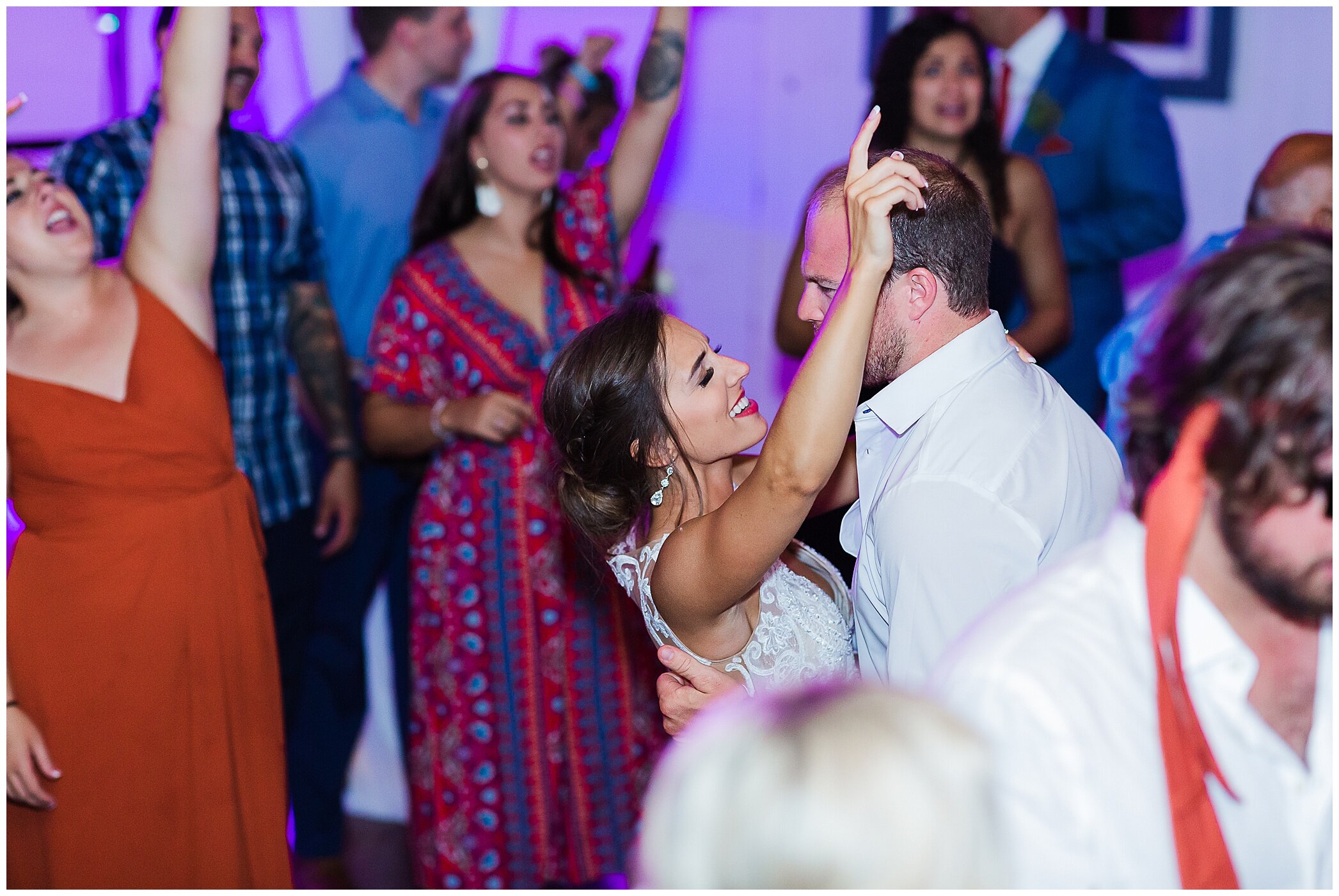 newlyweds dance at wedding reception in VA