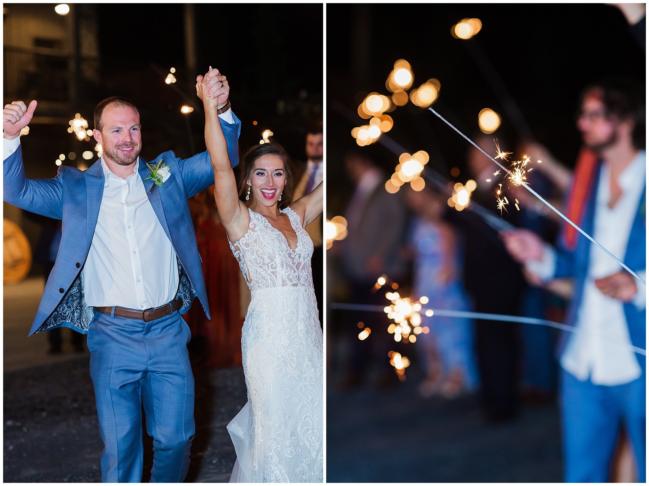 sparkler exit at The Granary at Valley Pike