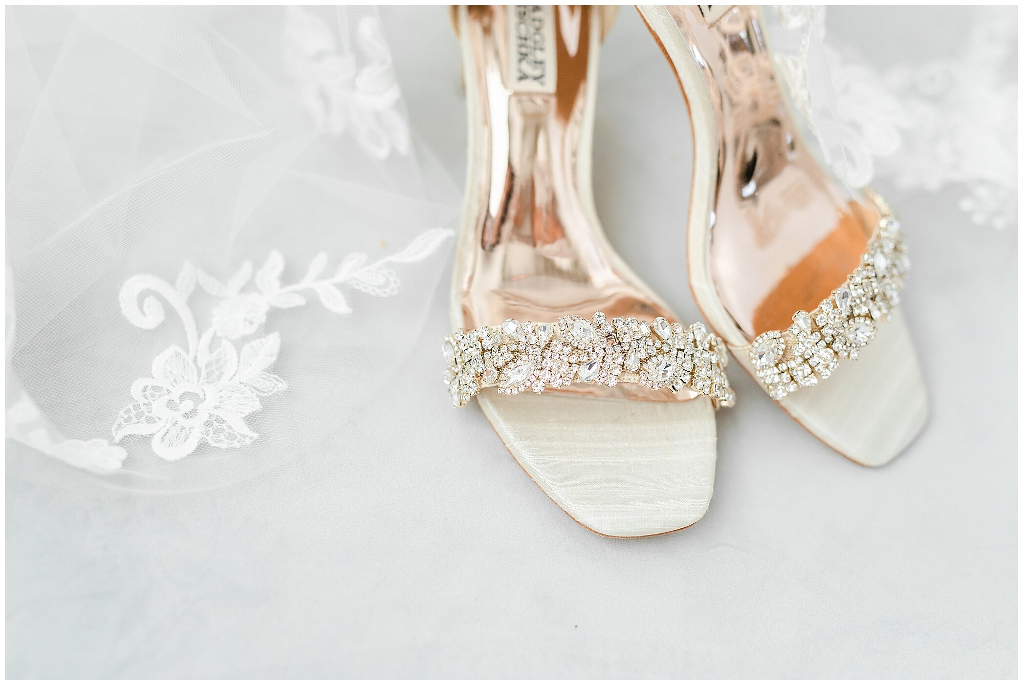 bride's ivory shoes for Planter's Club wedding
