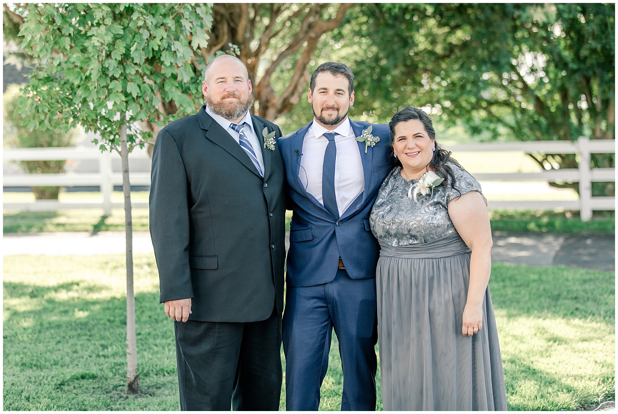 family portraits after Suffolk VA wedding