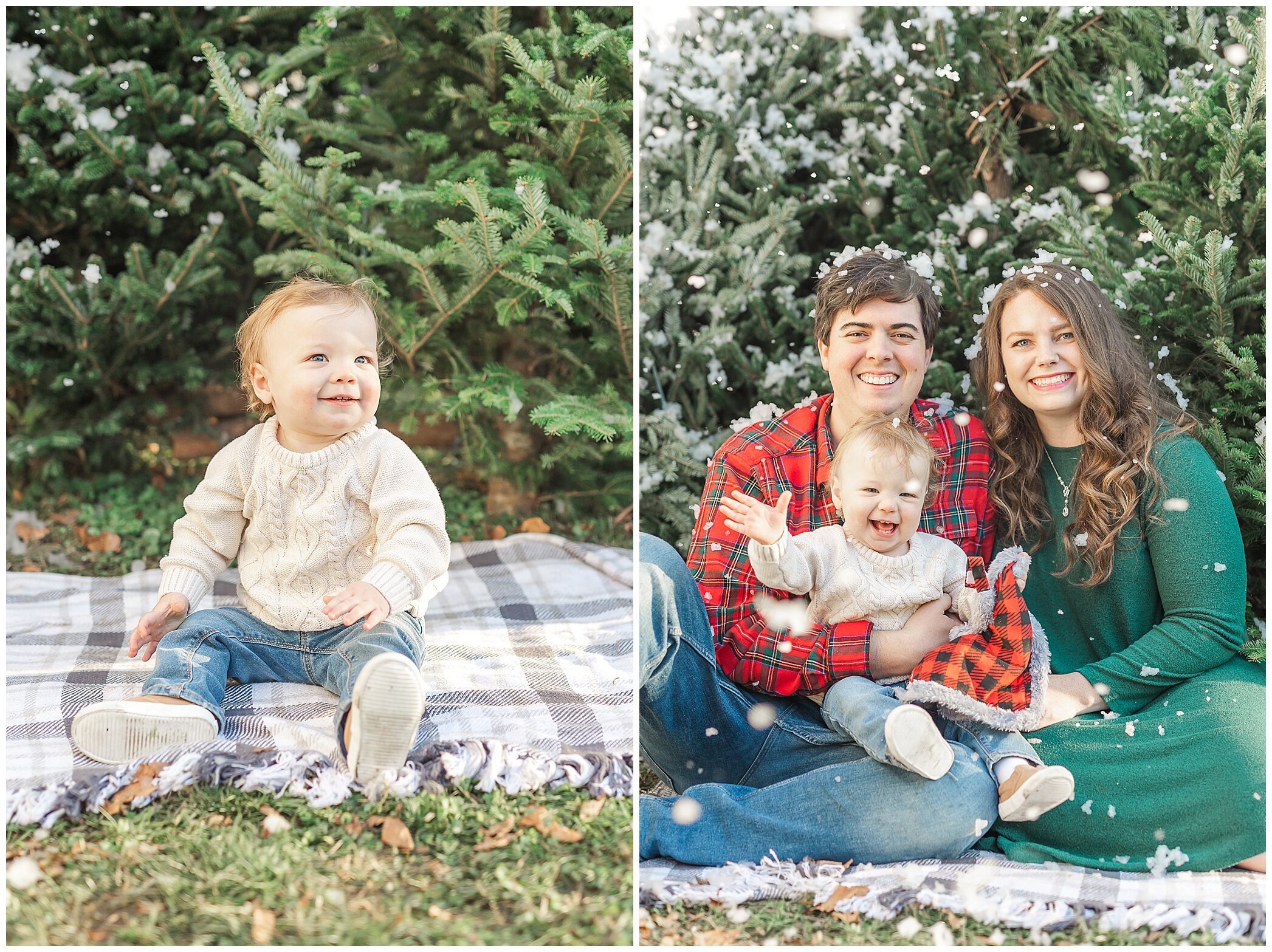 Christmas mini sessions with Ryann Winn Photography at Fleur de Fou with toddler
