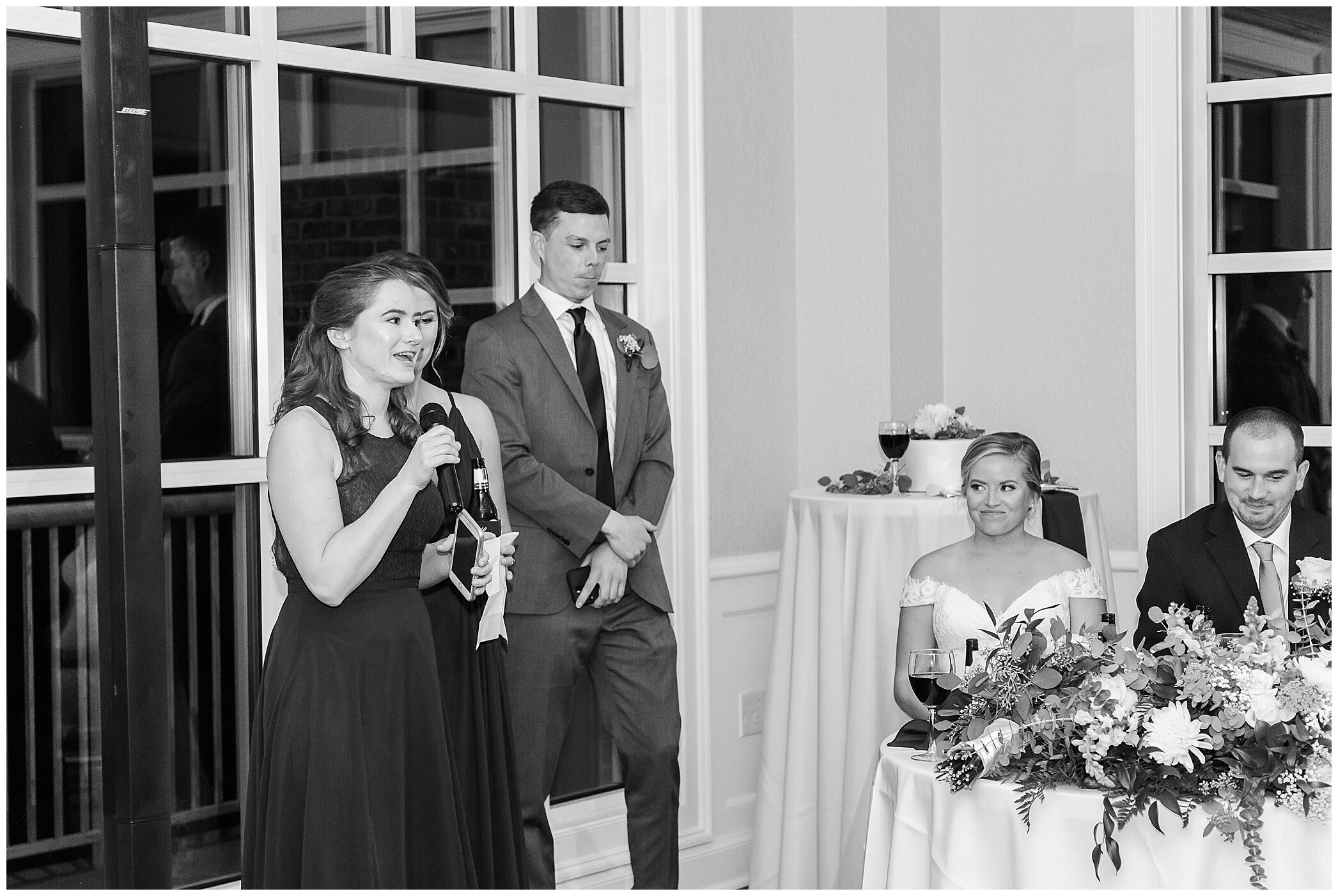 wedding toasts during Newport News VA wedding reception