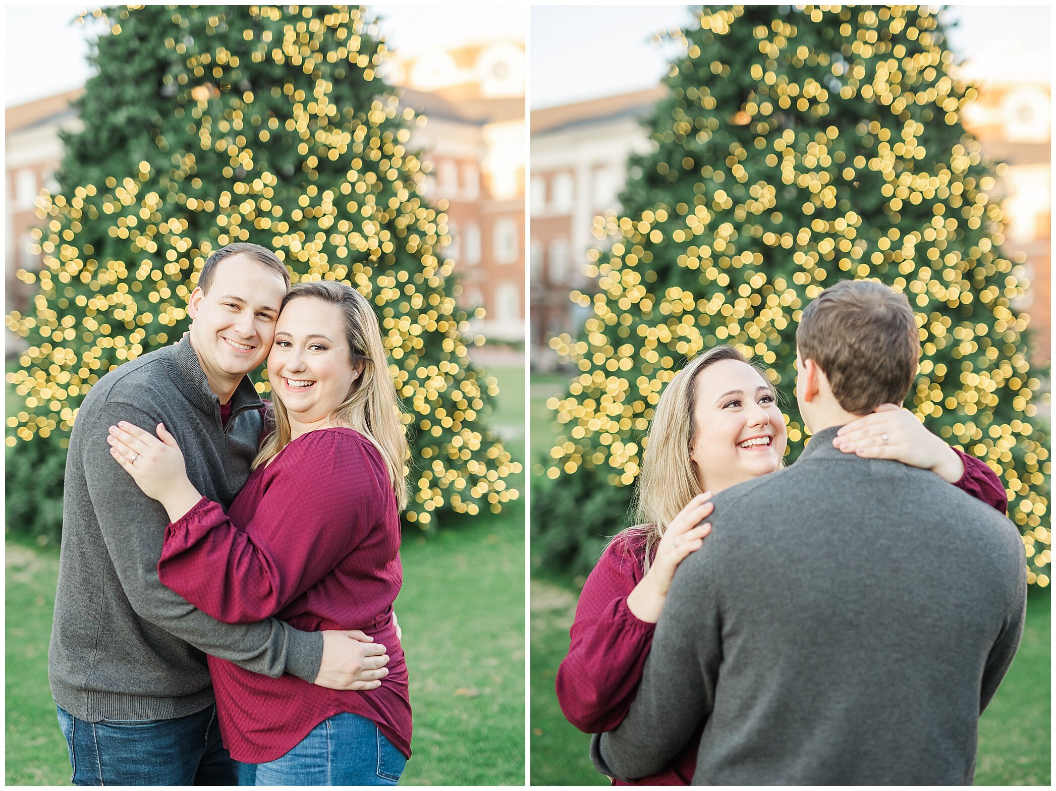 Christmas engagement portraits in Newport News