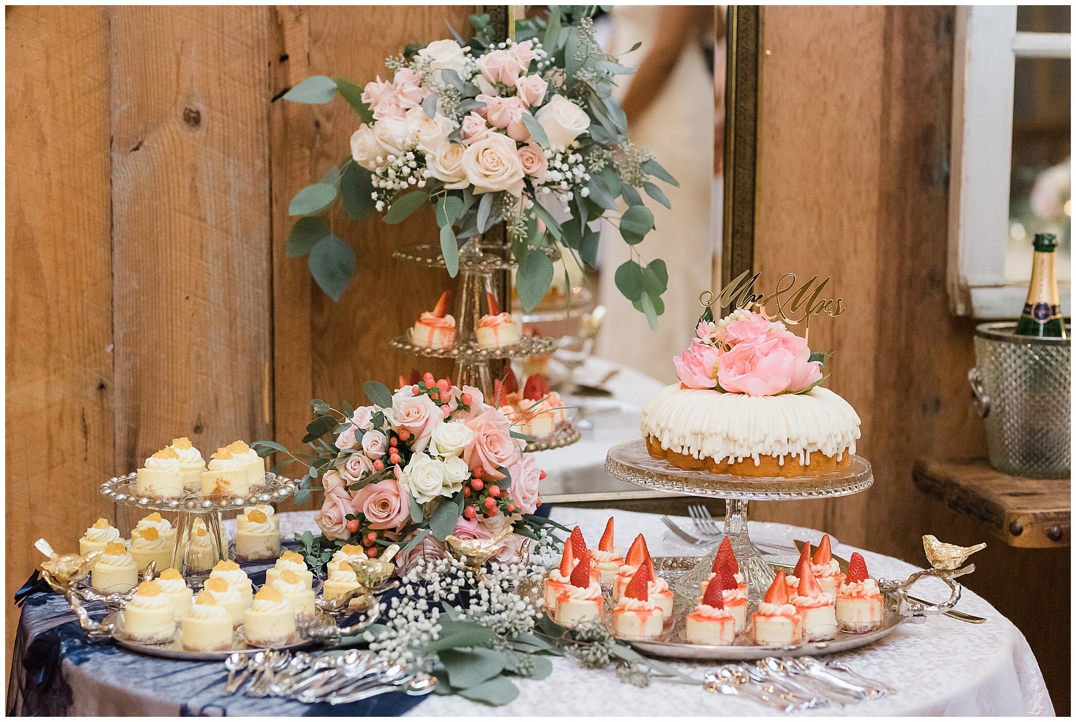 dessert table at The Barns at Timberneck